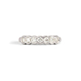 Front view of Cloud 7 Band / Round Lab Diamonds / in Platinum by Goldpoint Jewelry