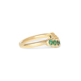 Cloud 7 Band Curve / Round Emeralds