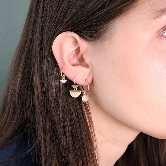 Step Frame Charm / Half Moon by Goldpoint