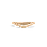 Front view of Dome Band 2mm Deep Curve / in 14k Yellow Gold by Goldpoint Jewelry