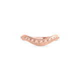 Front view of Dotty Band Deep Curve / in 18k Rose Gold by Goldpoint Jewelry
