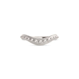 Front view of Dotty Band Deep Curve / in Platinum by Goldpoint Jewelry