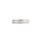 Front view of Cornice Band / Pave Round Diamonds in platinum