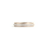 Front view of Cornice Band / Pave Round Diamonds in 14k white gold