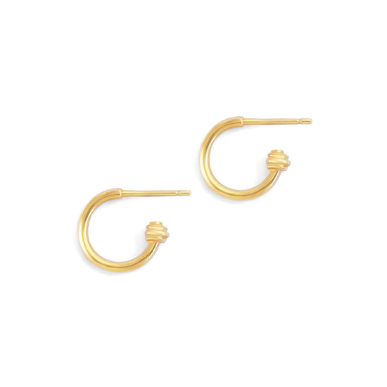 Pair of Cornice End Hoop / Small earrings