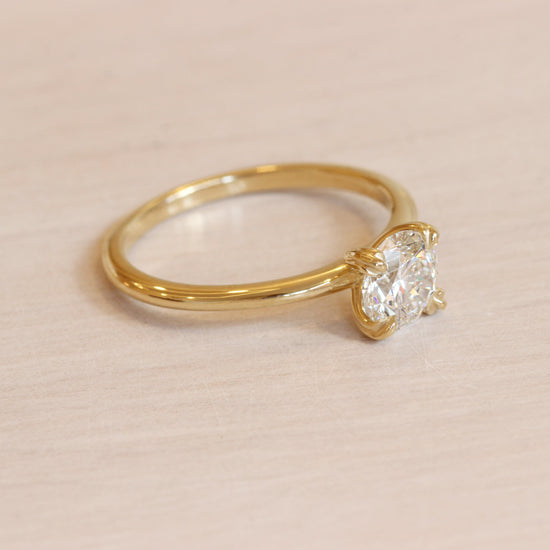 Cornice Ring / Lab Round Diamond 1.3ct