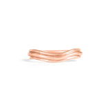 Front view of Cornice Band Soft Curve in 14k rose gold by Goldpoint Jewelry