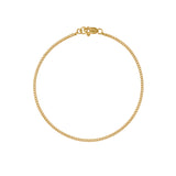 Flay lay front view of Curb Chain Bracelet by Goldpoint Jewelry
