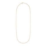 Flay lay front view of Curb Chain Necklace in 20 inches by Goldpoint Jewelry
