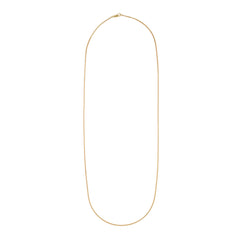 Flay lay front view of Curb Chain Necklace in 20 inches by Goldpoint Jewelry