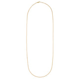 Flay lay front view of Curb Chain Necklace in 24 inches by Goldpoint Jewelry