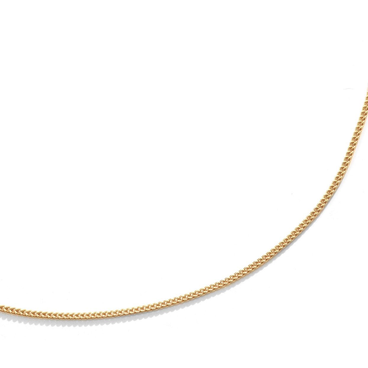 Curved view of Curb Chain 1.7mm