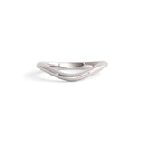 Front view of Dome Band 2mm Deep Curve / in Platinum by Goldpoint Jewelry