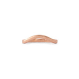 Front view of Flat Band Deep Curve in 14k rose gold