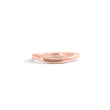 Front view of Ellipse Band 3mm Soft Curve / in 18k Rose Gold by Goldpoint Jewelry