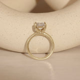 Lifestyle side profile view of Noble Ring Asscher Lab Diamond 2.06ct by Goldpoint