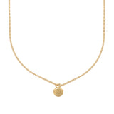 Step Frame Round Necklace / Curb Chain