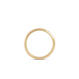 Side profile view of Dancing Band 5mm / Flush Princess Cut Lab Diamonds / in Yellow Gold by Goldpoint Jewelry