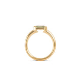 Side profile view of Dobbin Ring Emerald Cut Sapphire 0.75ct by Goldpoint Jewelry