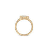 Side profile view of Dobbins Ring Oval Lab Diamond 1.01ct by Goldpoint Jewelry