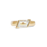 Front view of Dobbin Ring Portrait Cut Sapphire 1.2ct by Goldpoint