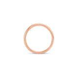Side profile view of Dome Band 2mm Deep Curve / in 14k Rose Gold by Goldpoint Jewelry