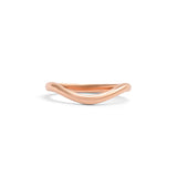 Front view of Dome Band 2mm Deep Curve / in 14k Rose Gold by Goldpoint Jewelry