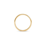 Side profile view of Dome Band 2mm Soft Curve / in 14k Yellow Gold by Goldpoint Jewelry