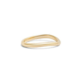 Side view of Dome Band 2mm Soft Curve / in 14k Yellow Gold by Goldpoint Jewelry