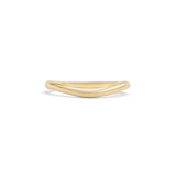 Front view of Dome Band 2mm Soft Curve / in 14k Yellow Gold by Goldpoint Jewelry