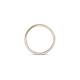Side profile view of Dome Band 2mm Soft Curve / Pave Round Diamonds / in Platinum by Goldpoint Jewelry