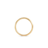 Side profile view of Duo Band Soft Curve / in 14k Yellow Gold by Goldpoint Jewelry
