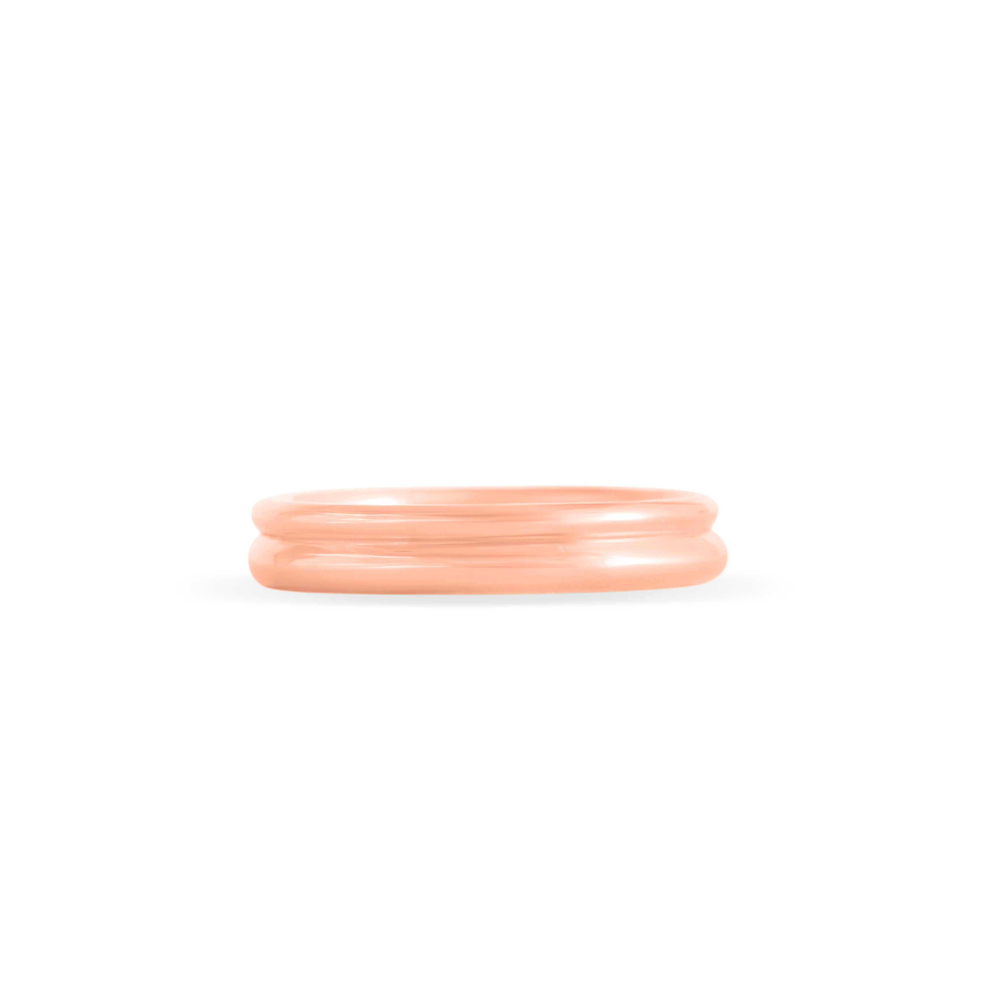 Front view of Duo Band / in 14k Rose Gold by Goldpoint Jewelry