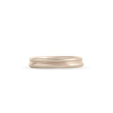 Front view of Duo Band / in 14k White Gold by Goldpoint Jewelry