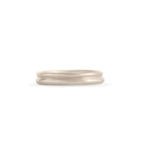 Front view of Duo Band / in 18k White Gold by Goldpoint Jewelry