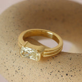 Lifestyle angled view of Franklin Ring Cushion Natural Diamond 1.51ct by Goldpoint