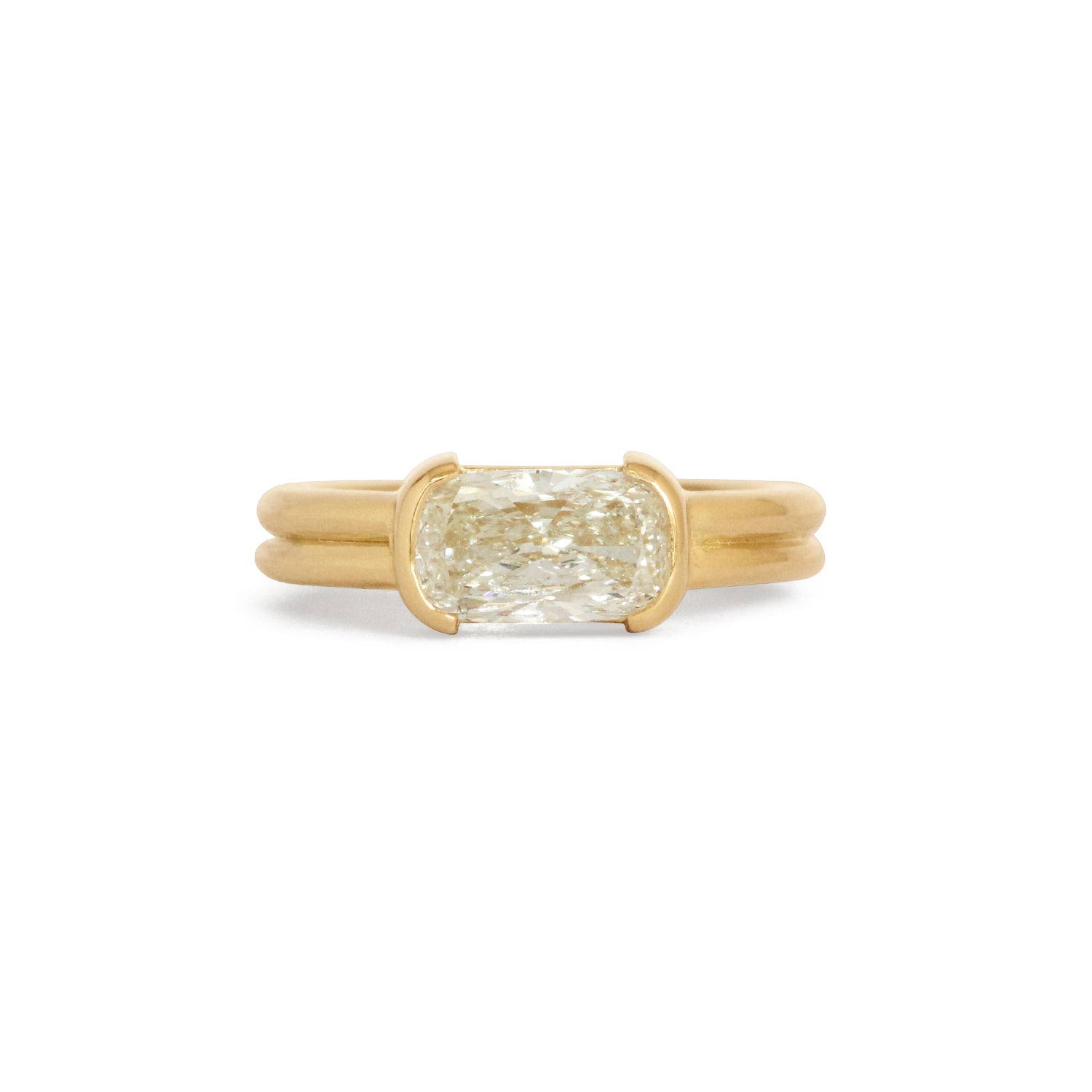 Front view of Franklin Ring Cushion Natural Diamond 1.51ct by Goldpoint