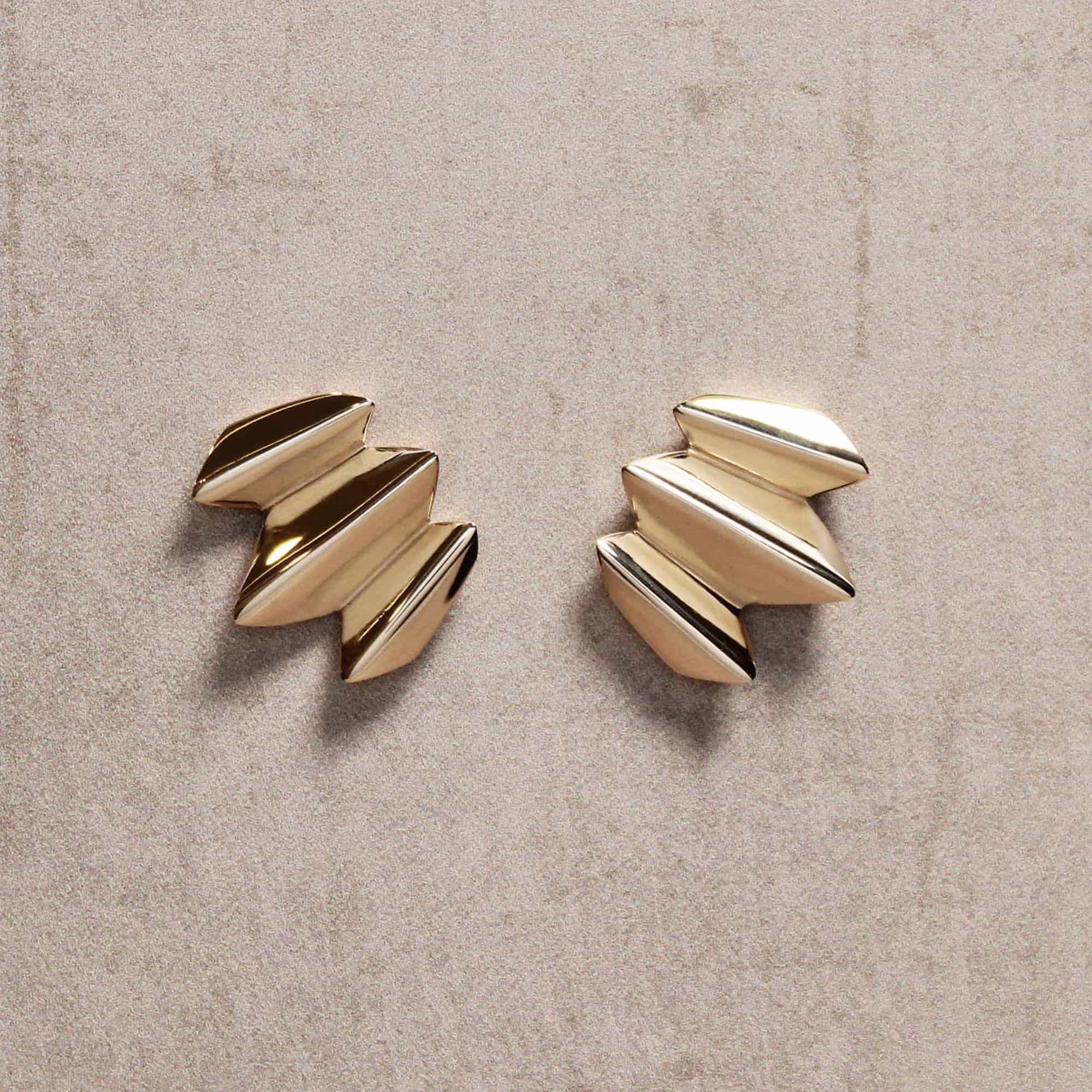 Edge Earrings / Large by Goldpoint