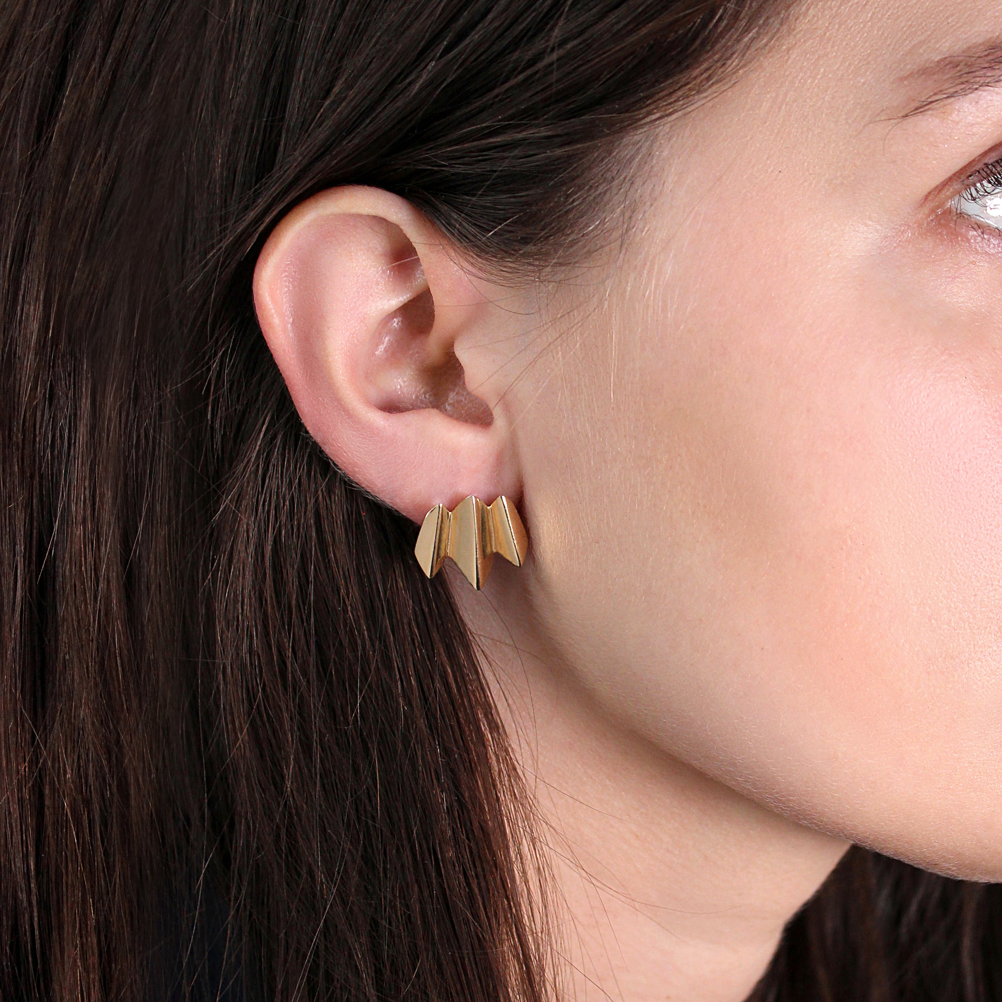Edge Earrings / Large by Goldpoint