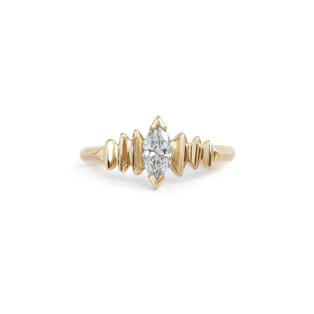 Edge Ring Small / Lab Marquise Diamond