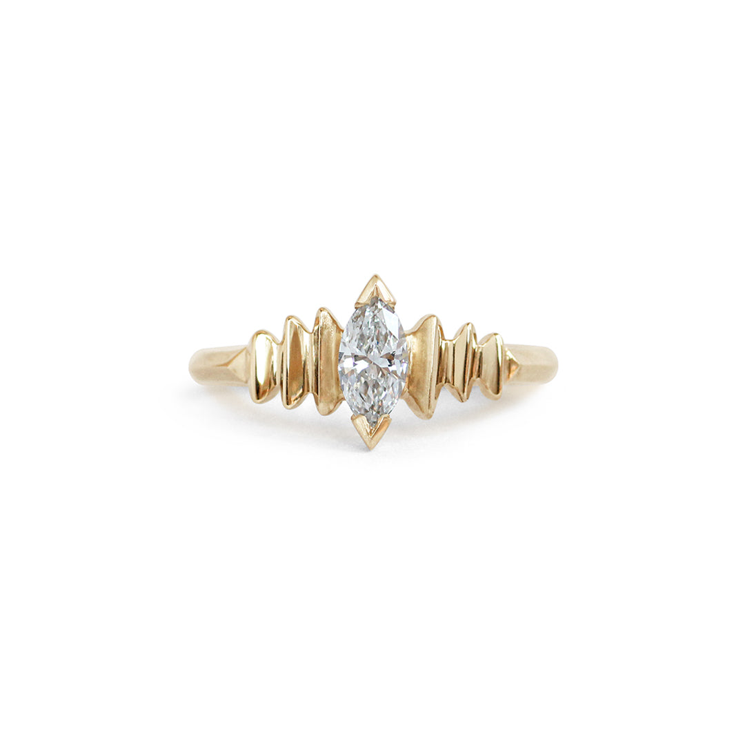 Edge Ring Small / Lab Marquise Diamond .30ct