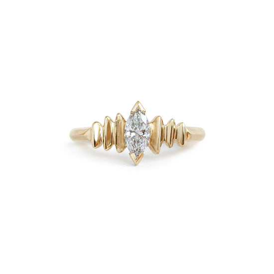Edge Ring Small / Lab Marquise Diamond