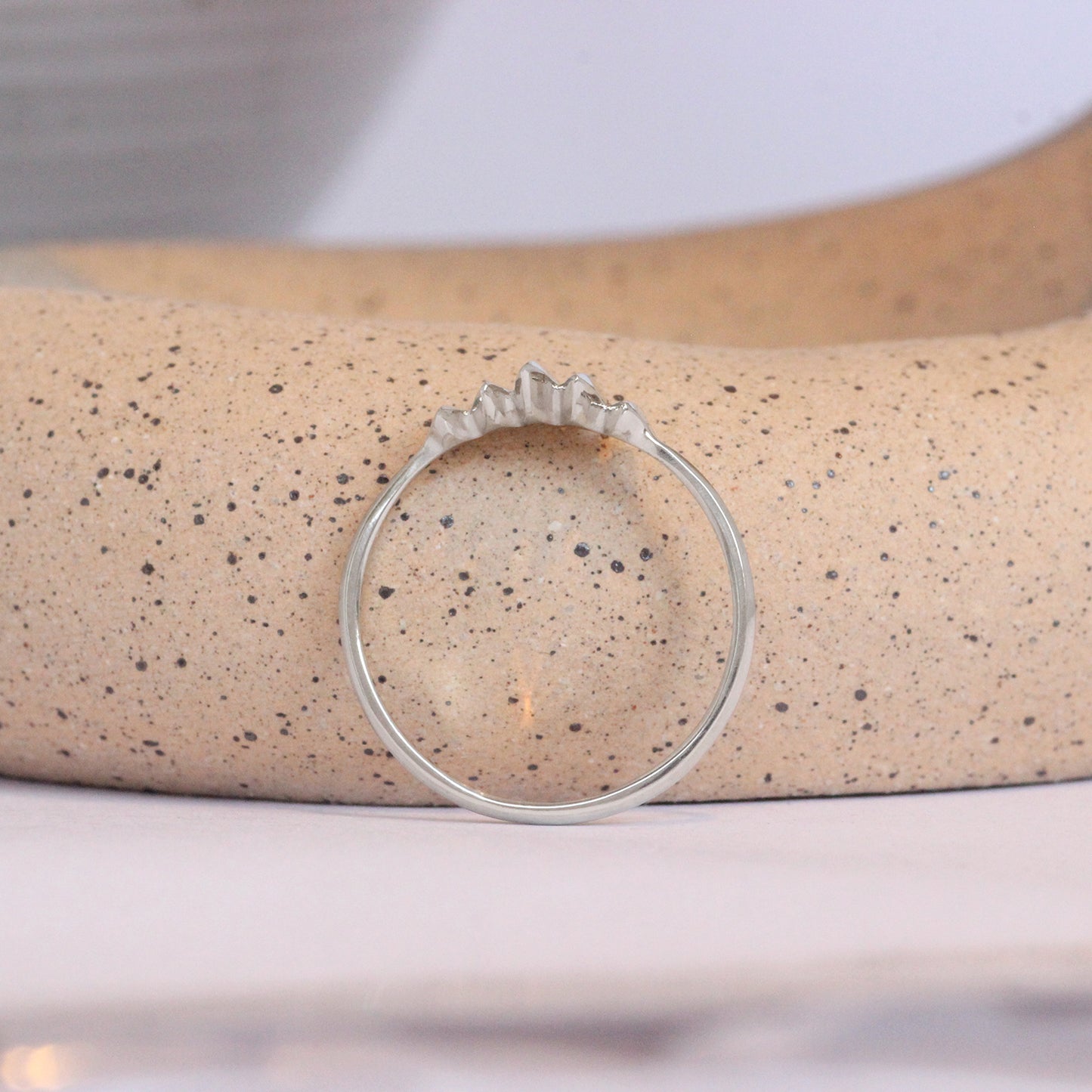 edge ring white gold small everyday ring 