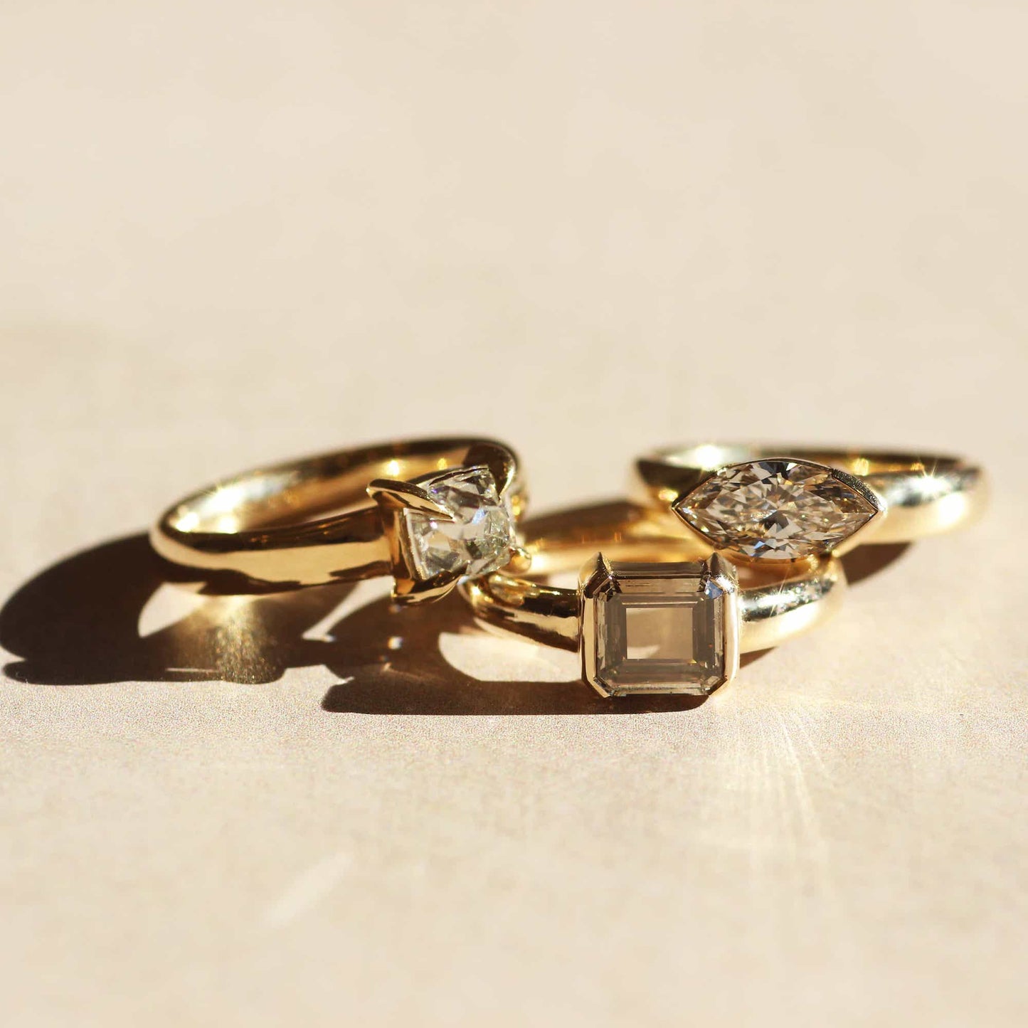 Ellipse Ring / Old Mine Diamond 1.41ct