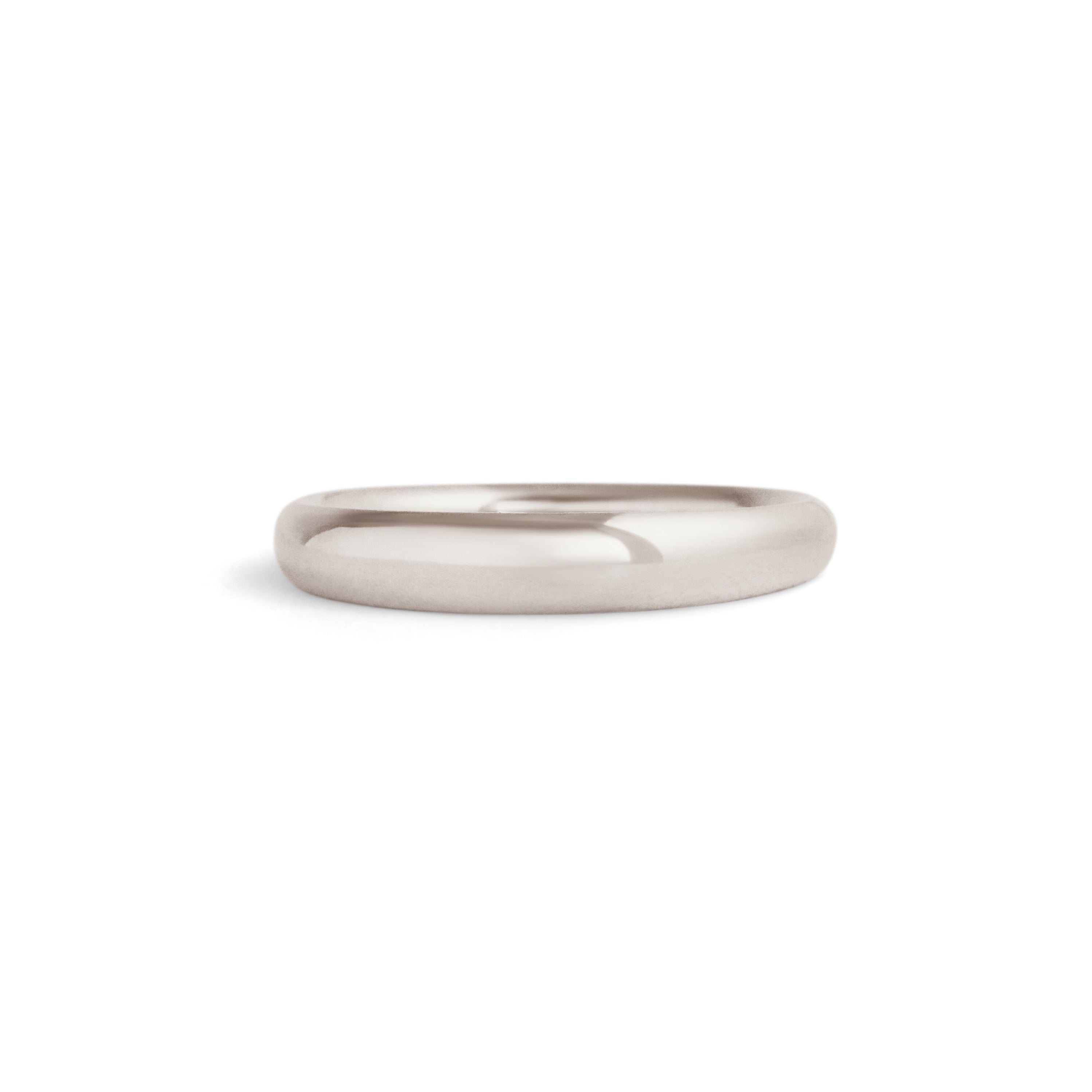 Front view of Ellipse Band 3mm in Platinum