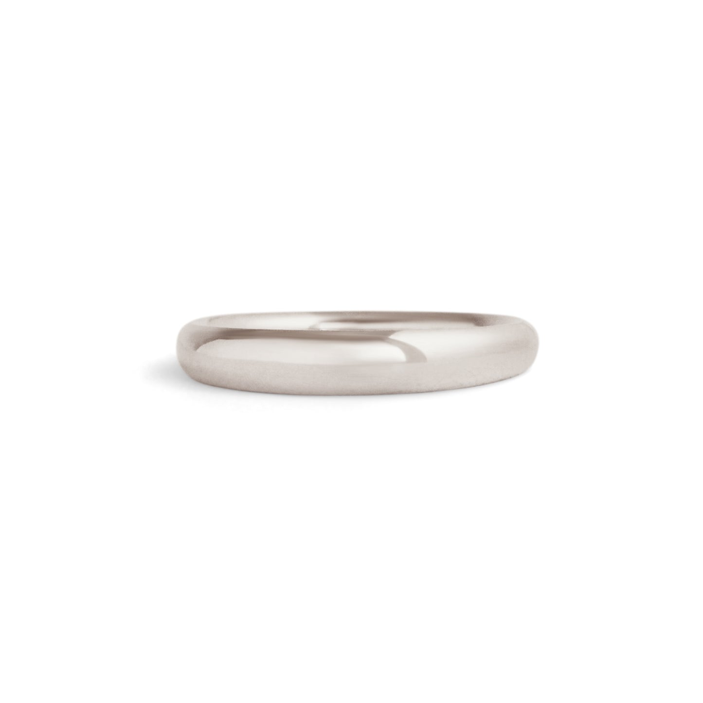 Front view of Ellipse Band 3mm in Platinum