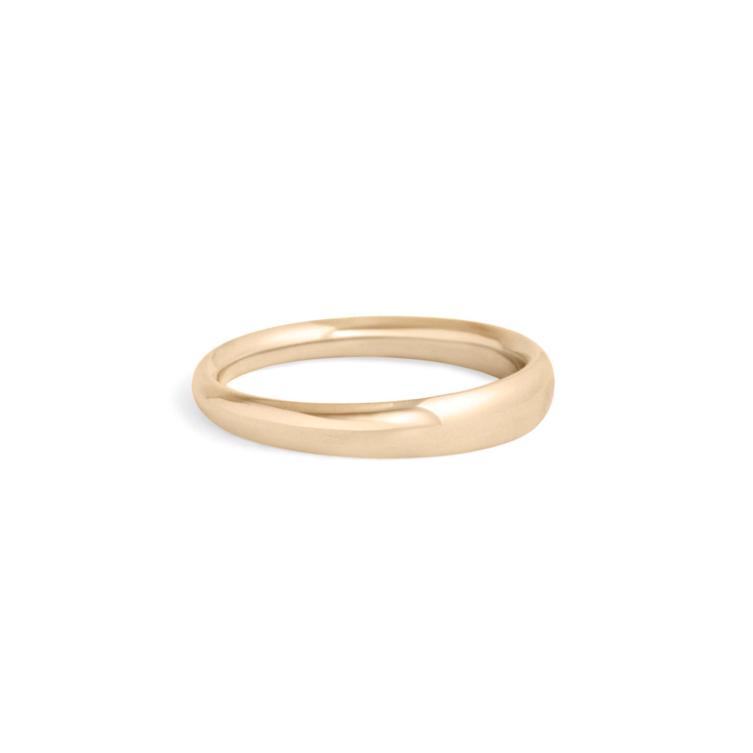 Side view of Ellipse Band 3mm in 14k Yellow Gold