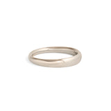 Side view of Ellipse Band 3mm in 18k White Gold