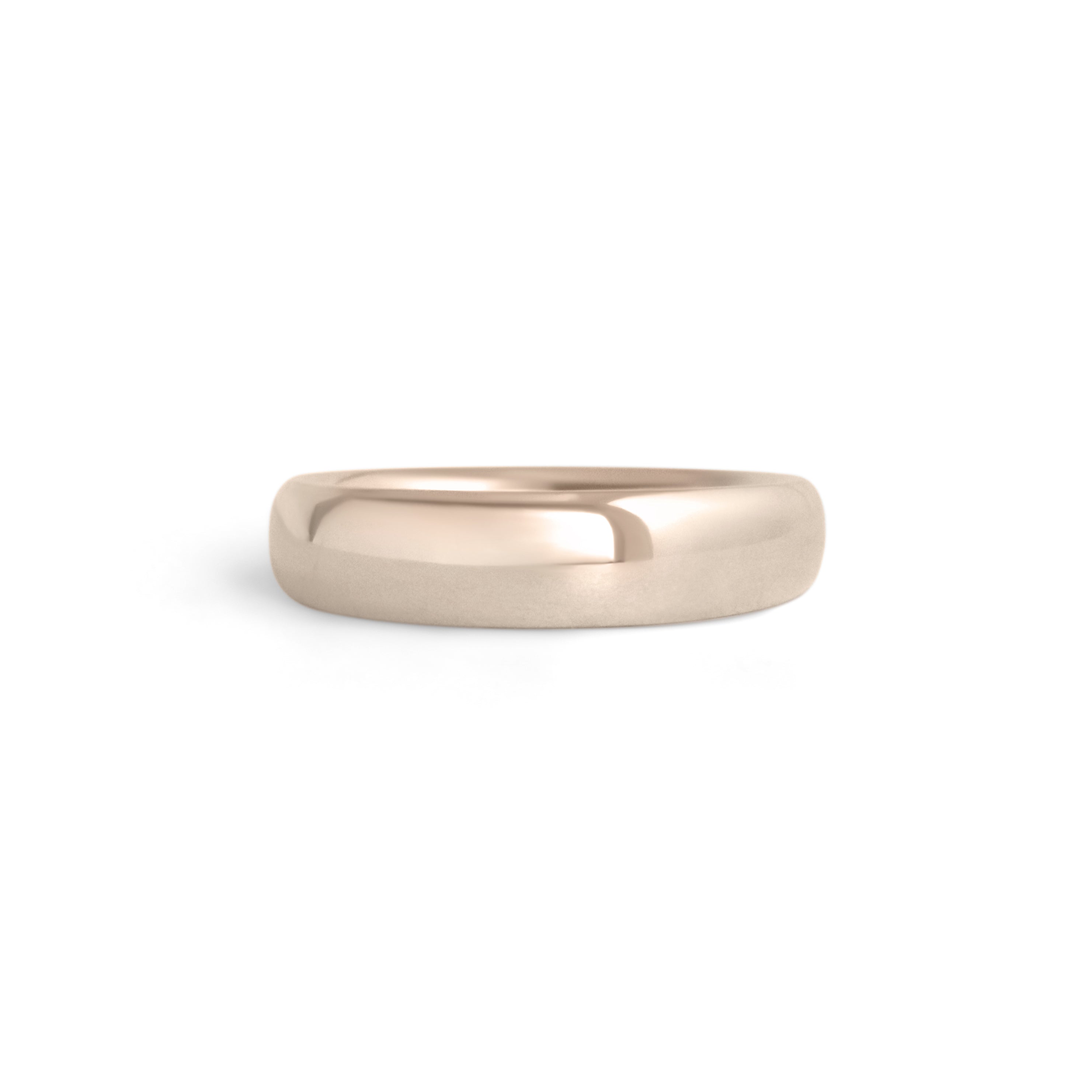 Front view of Ellipse Band 4mm in 14k White Gold by Goldpoint