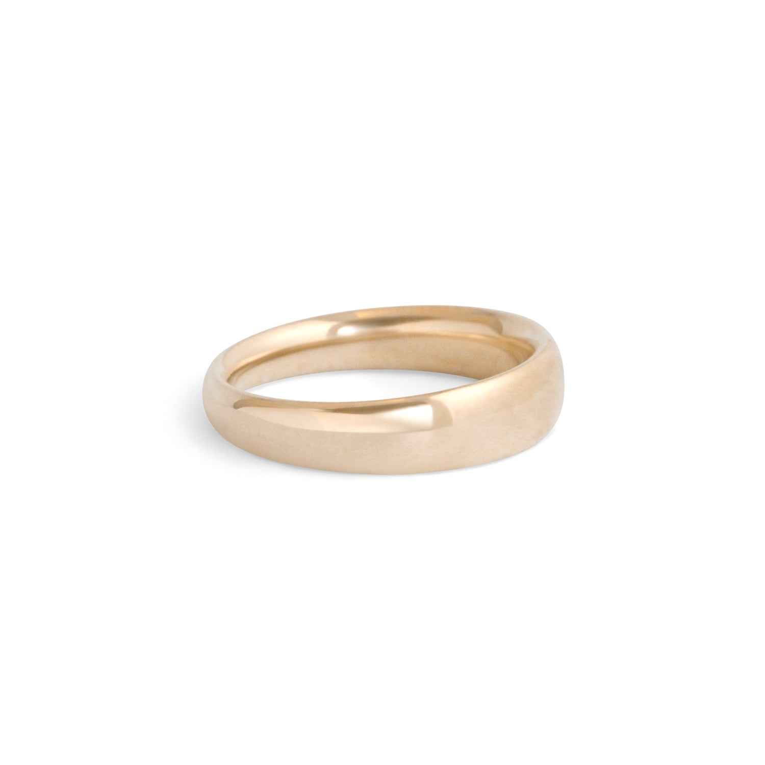 Side view of Ellipse Band 4mm in 14k Yellow Gold
